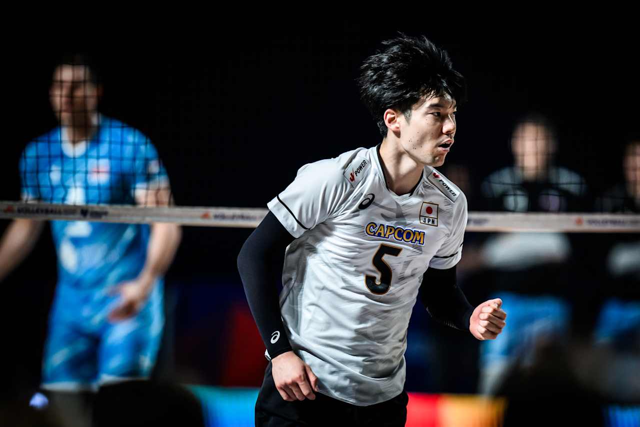 得点を喜ぶ大塚（C）FIVB　　　　　　　　　　　　　　　　　　　　