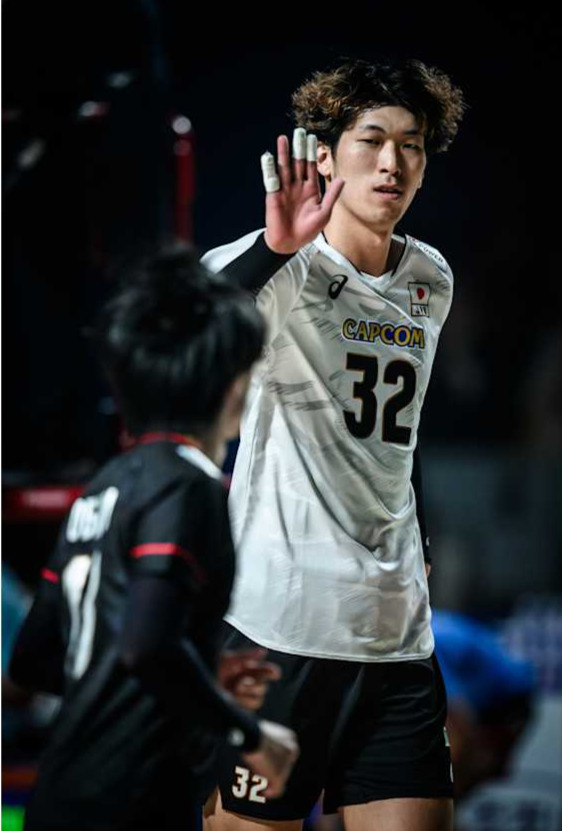 得点を喜ぶ佐藤（C）FIVB　　　　　　　　　　　　　　　　　　　　