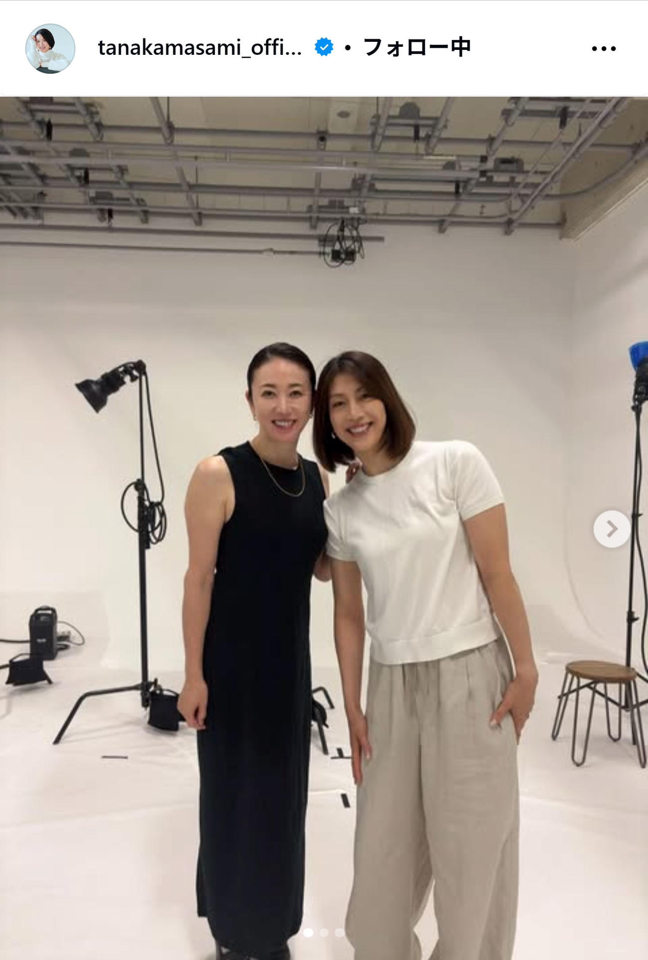 田中雅美さんのインスタグラムから