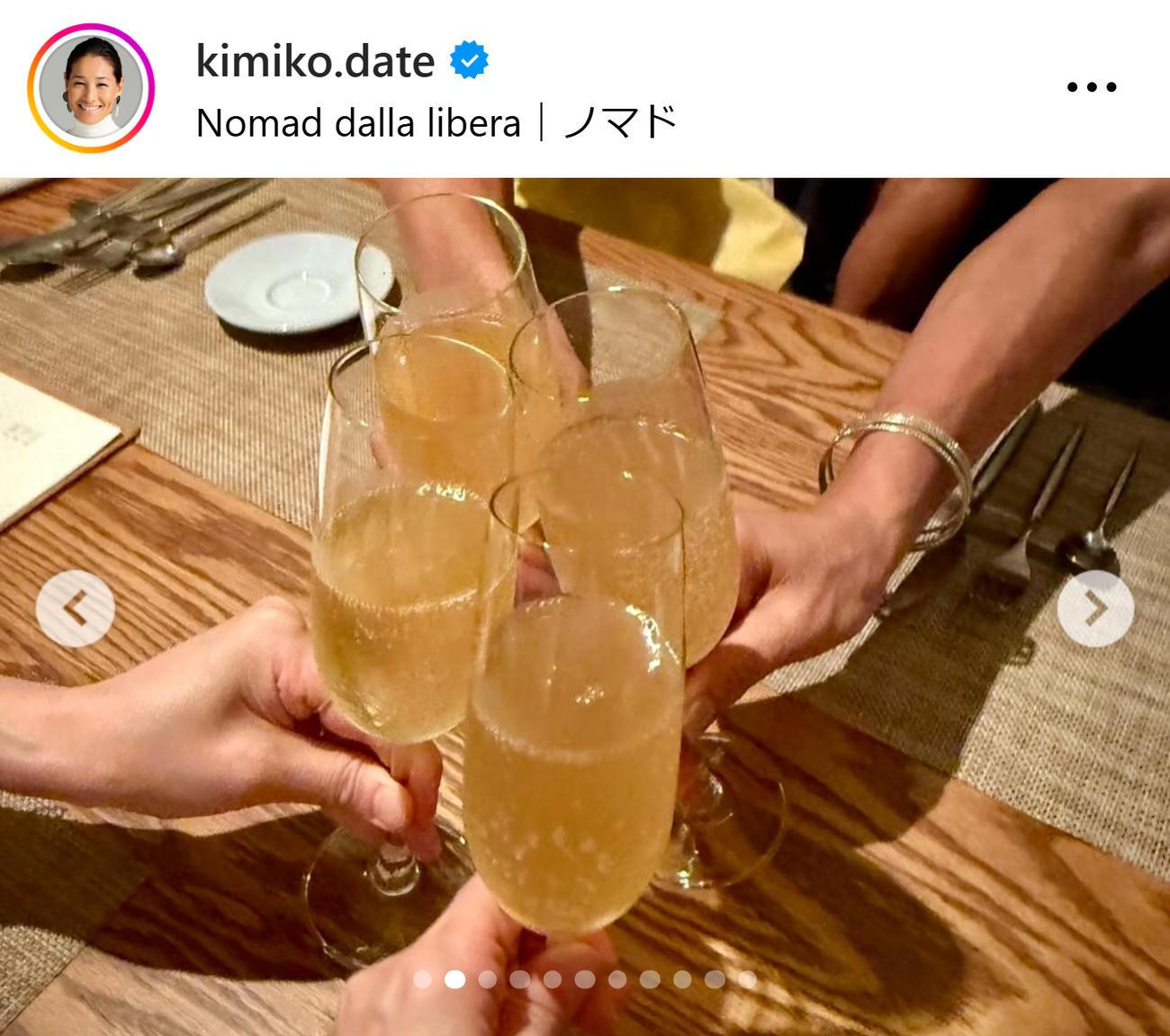 伊達公子さんのインスタグラムから
