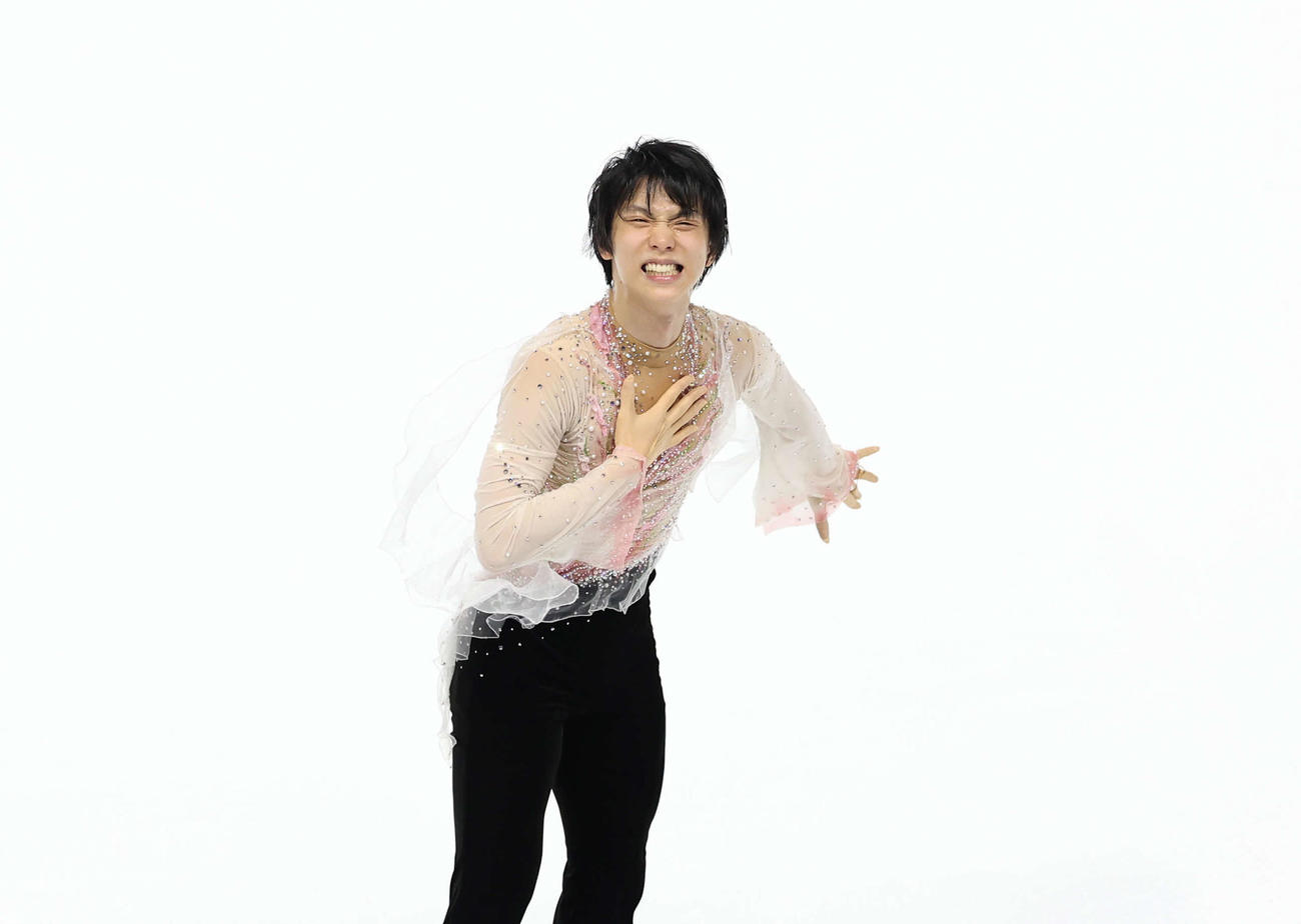 「The First Skate」お客さん声援に満面の笑みで応える羽生（撮影・増田悦実）