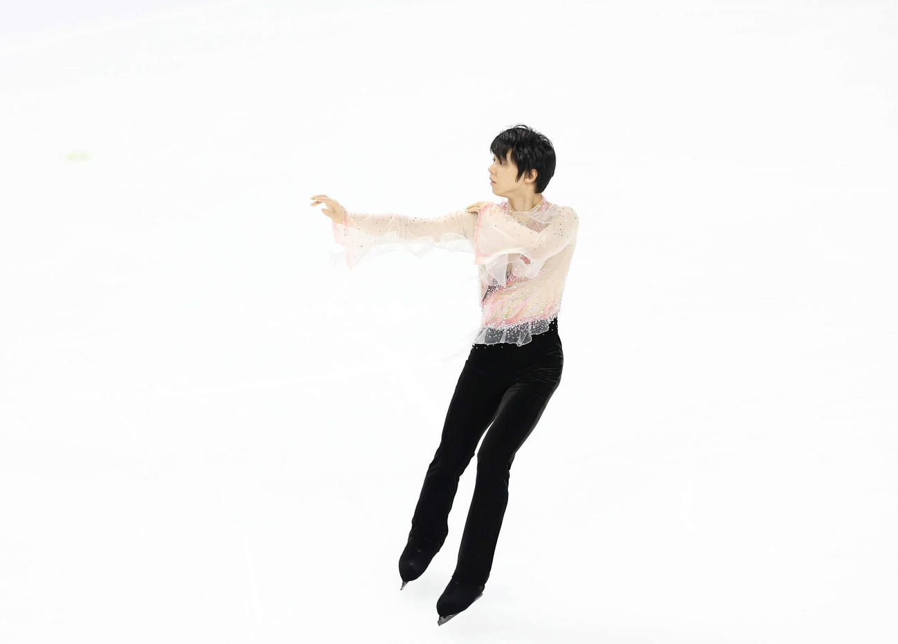 「The First Skate」で演技をする羽生（撮影・増田悦実）
