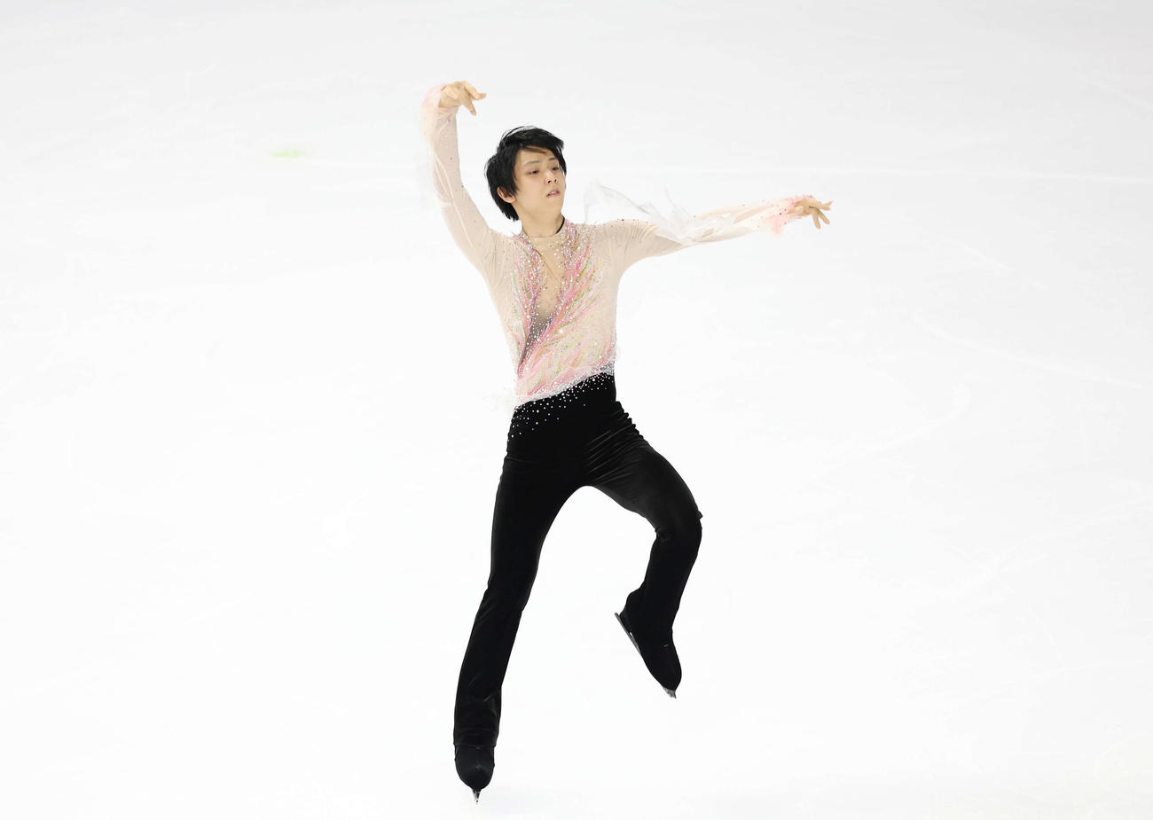 「The First Skate」で演技を見せる羽生（撮影・増田悦実）