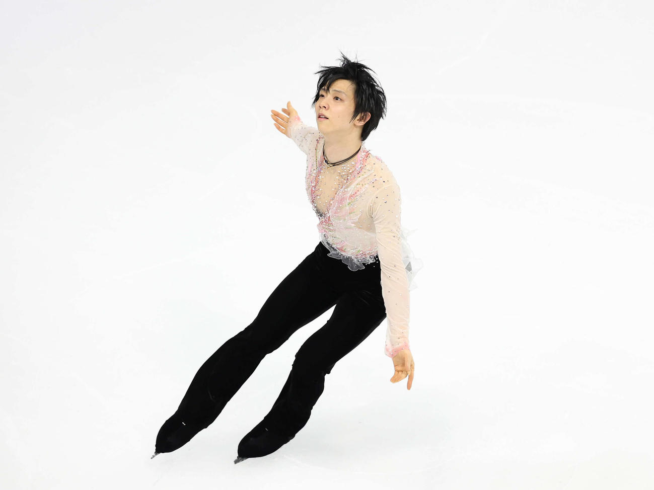 「The First Skate」で演技をする羽生（撮影・増田悦実）