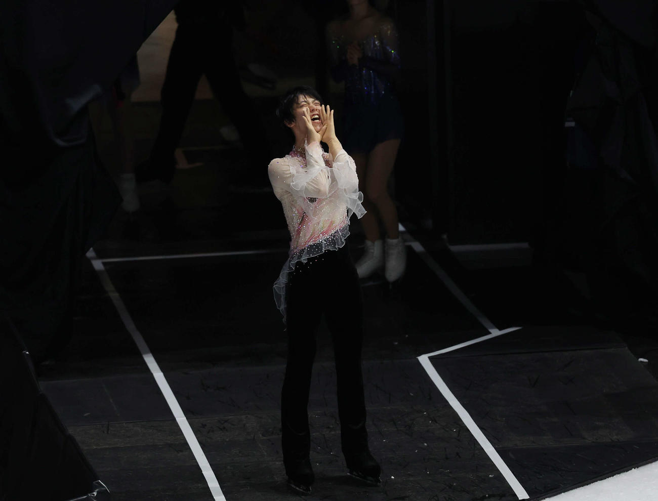 「The First Skate」で精一杯の感謝を述べる羽生結弦さん（撮影・増田悦実）