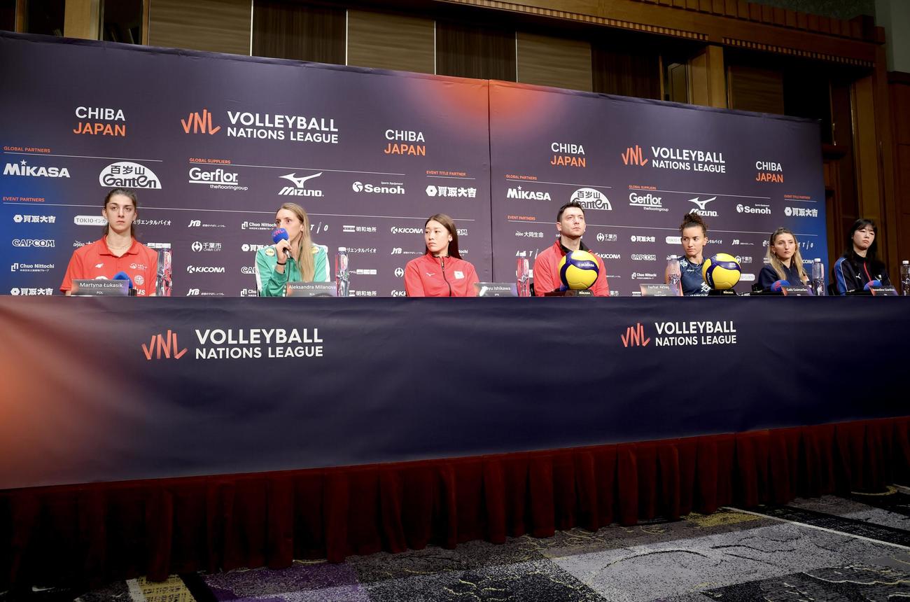 買取大吉バレーボールネーションズリーグ（VNL）2025千葉大会前日会見（撮影・河田真司）