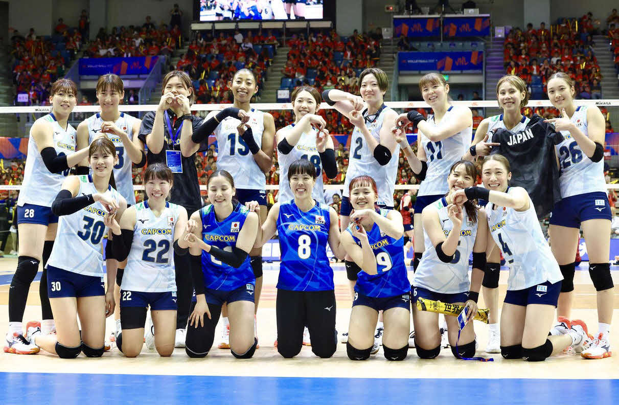 バレーボール女子日本代表（2025年7月10日撮影）