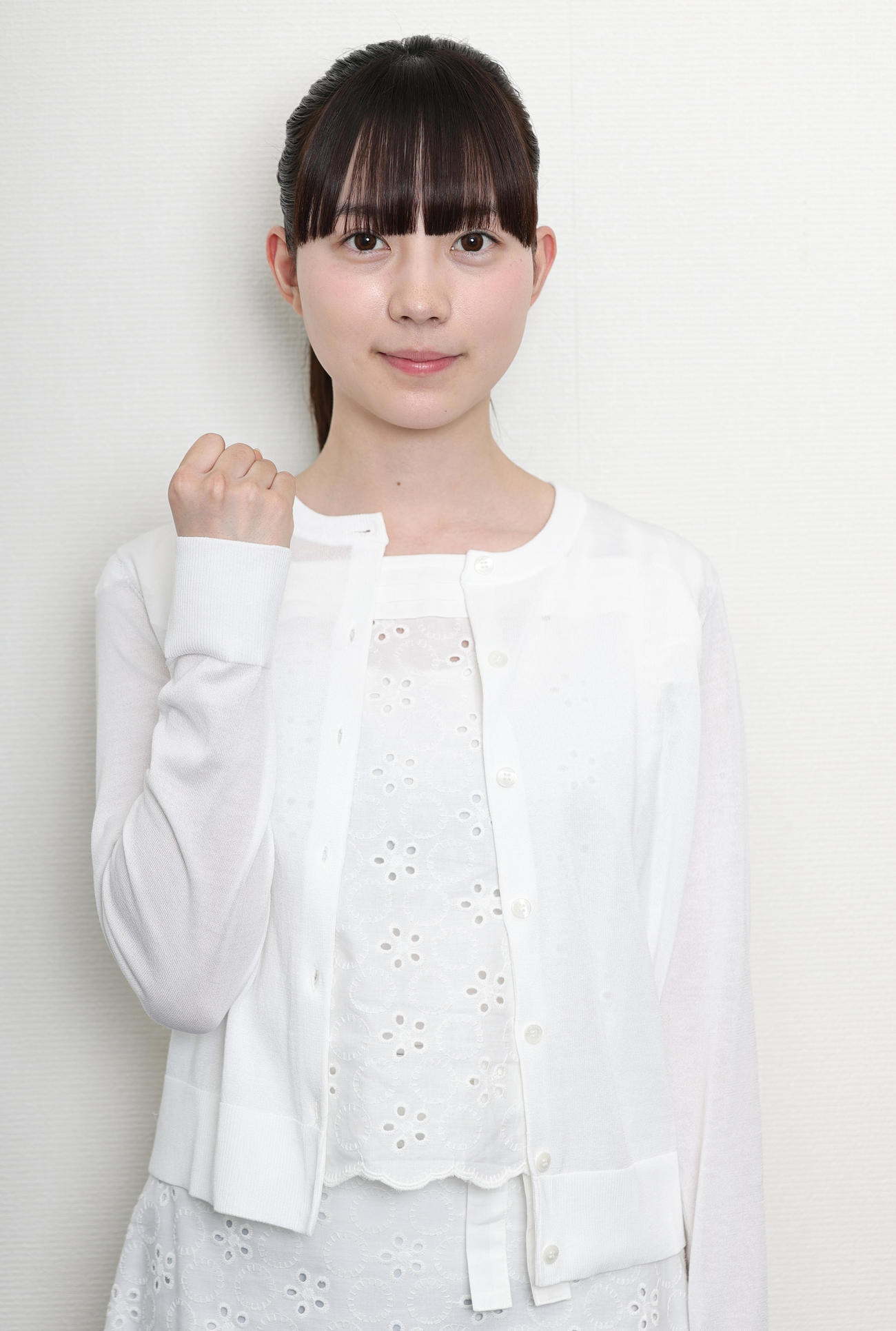 卓球のTリーグ開幕をPRする卓球天使こと菊池日菜さん（撮影・野上伸悟）