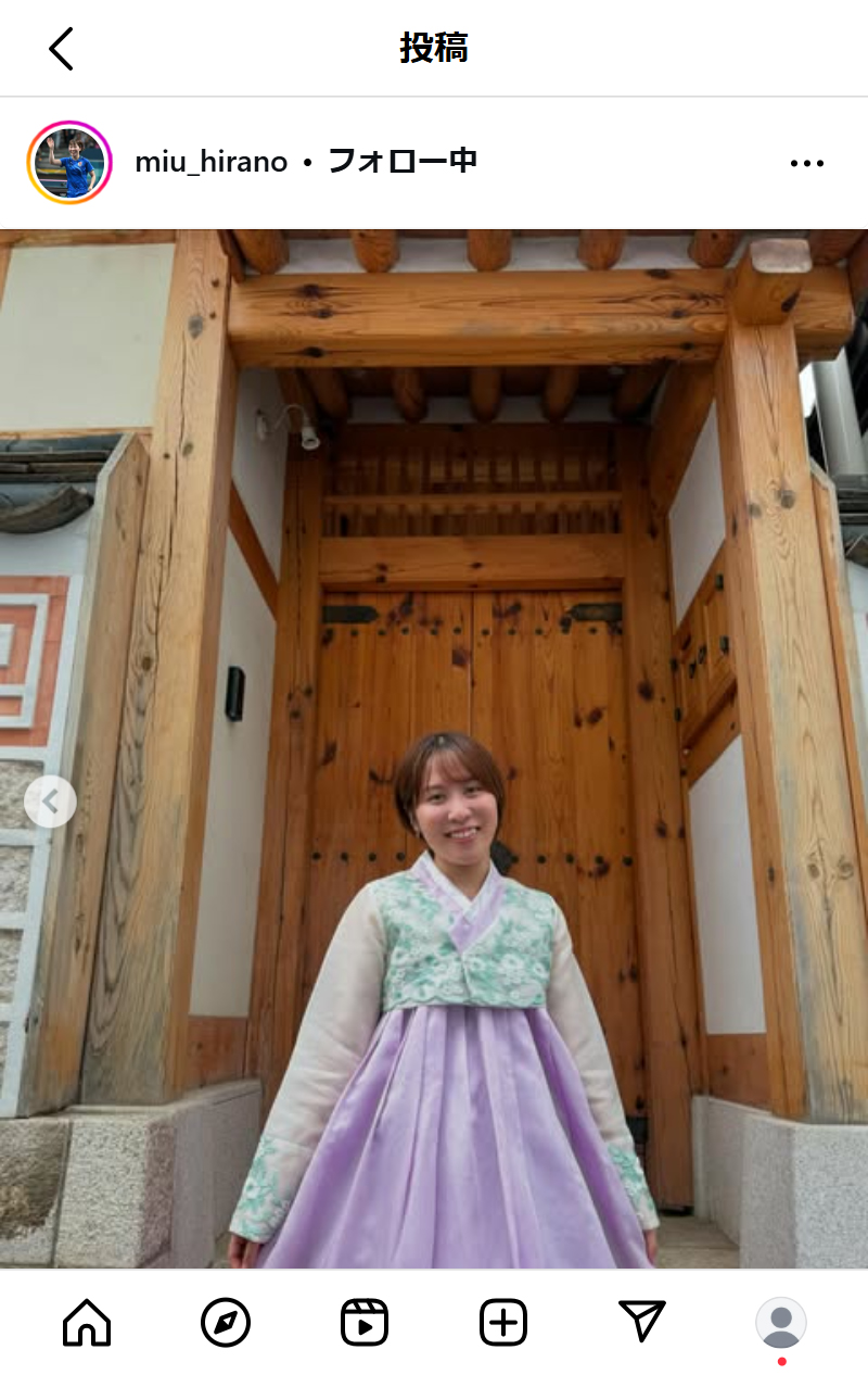平野美宇のインスタグラムから