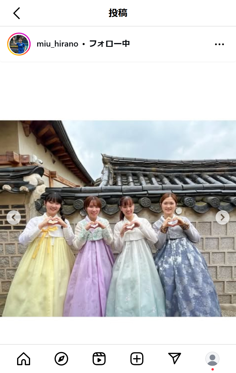 平野美宇のインスタグラムから