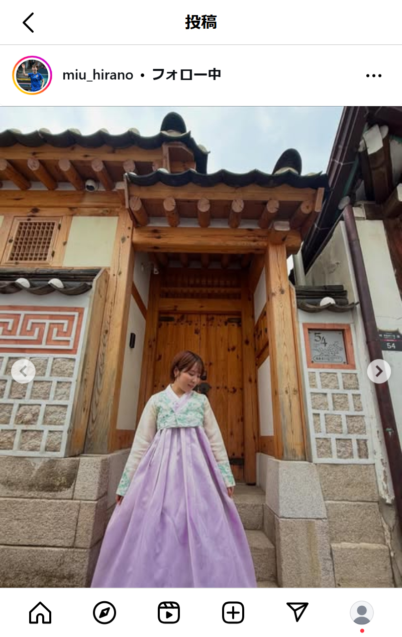 平野美宇のインスタグラムから