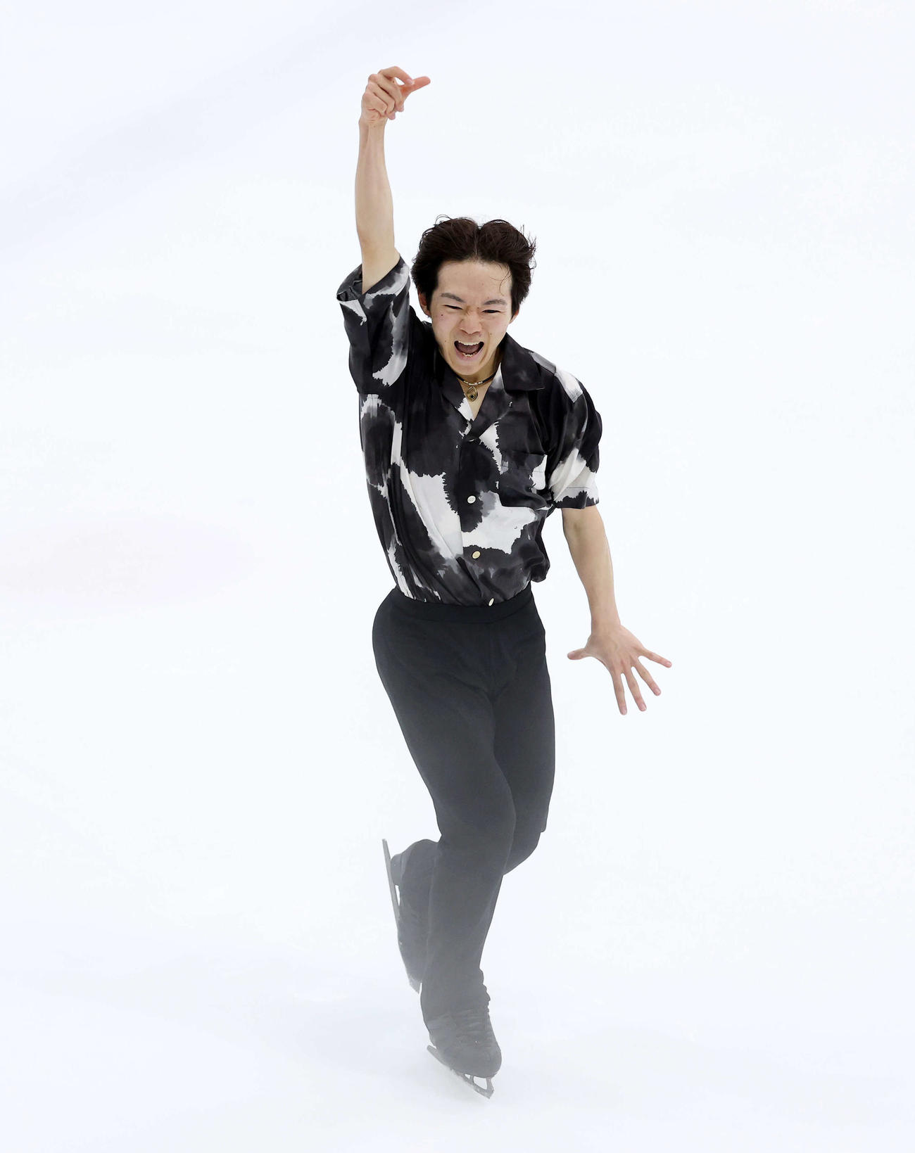 男子SPに臨む鍵山（撮影・鈴木正人）