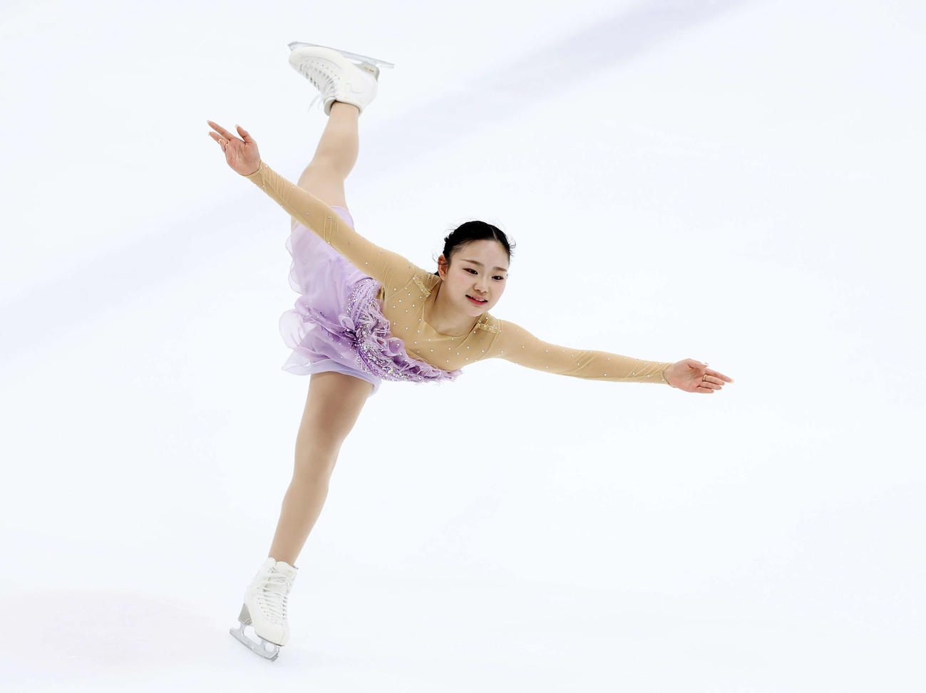 ジュニア女子SPに臨む和田（撮影・鈴木正人）