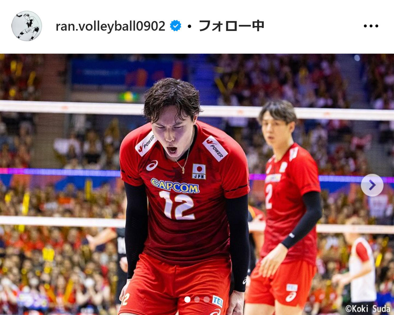 高橋藍のインスタグラムから