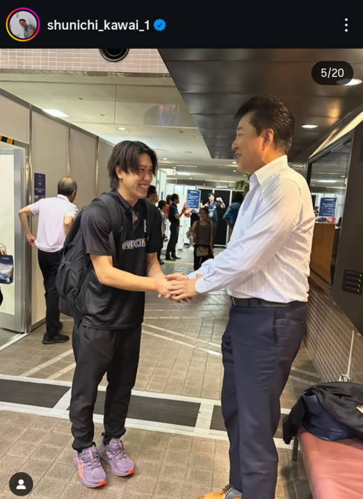 川合俊一会長のインスタグラムから