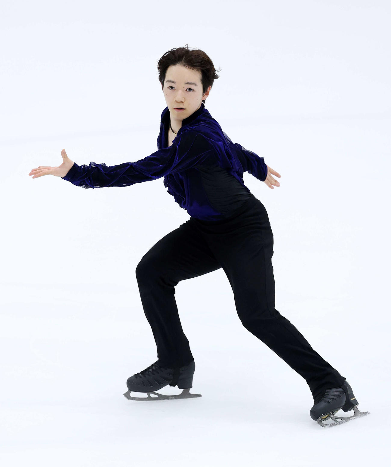 男子フリーに臨む鍵山（撮影・鈴木正人）