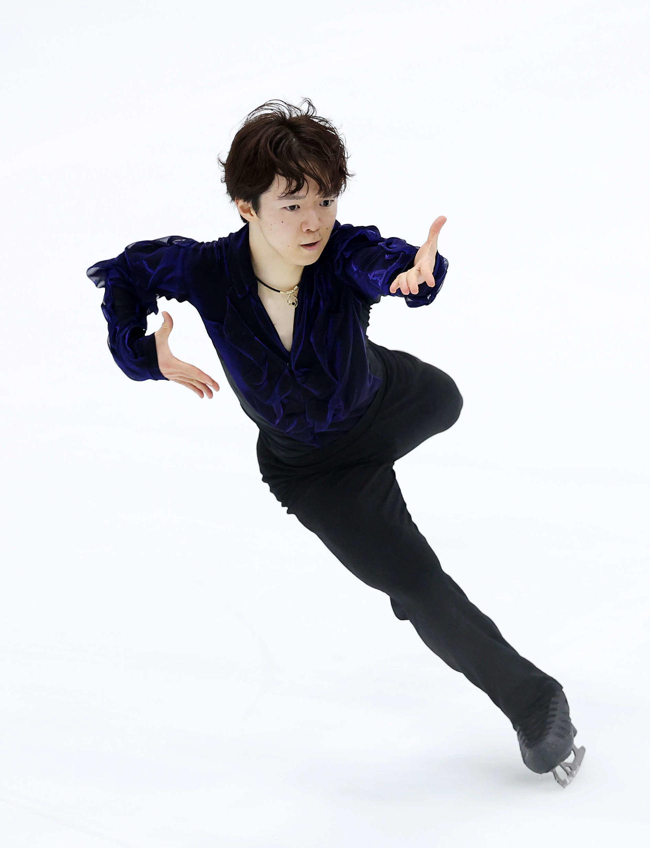 男子フリーに臨む鍵山（撮影・鈴木正人）