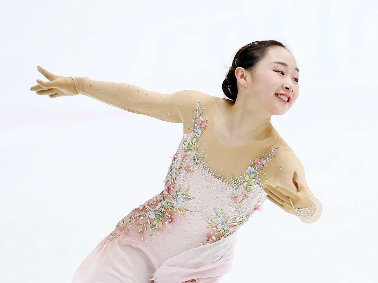 女子フリーに臨む松生（撮影・鈴木正人）