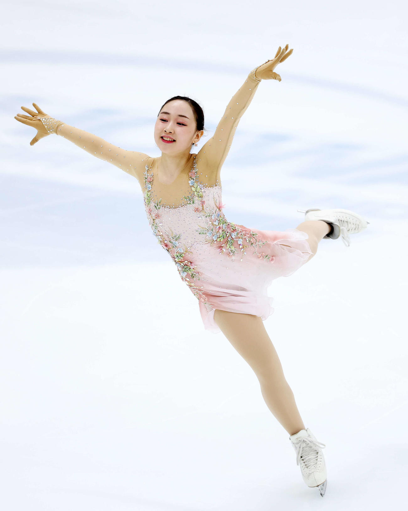 女子フリーに臨む松生（撮影・鈴木正人）