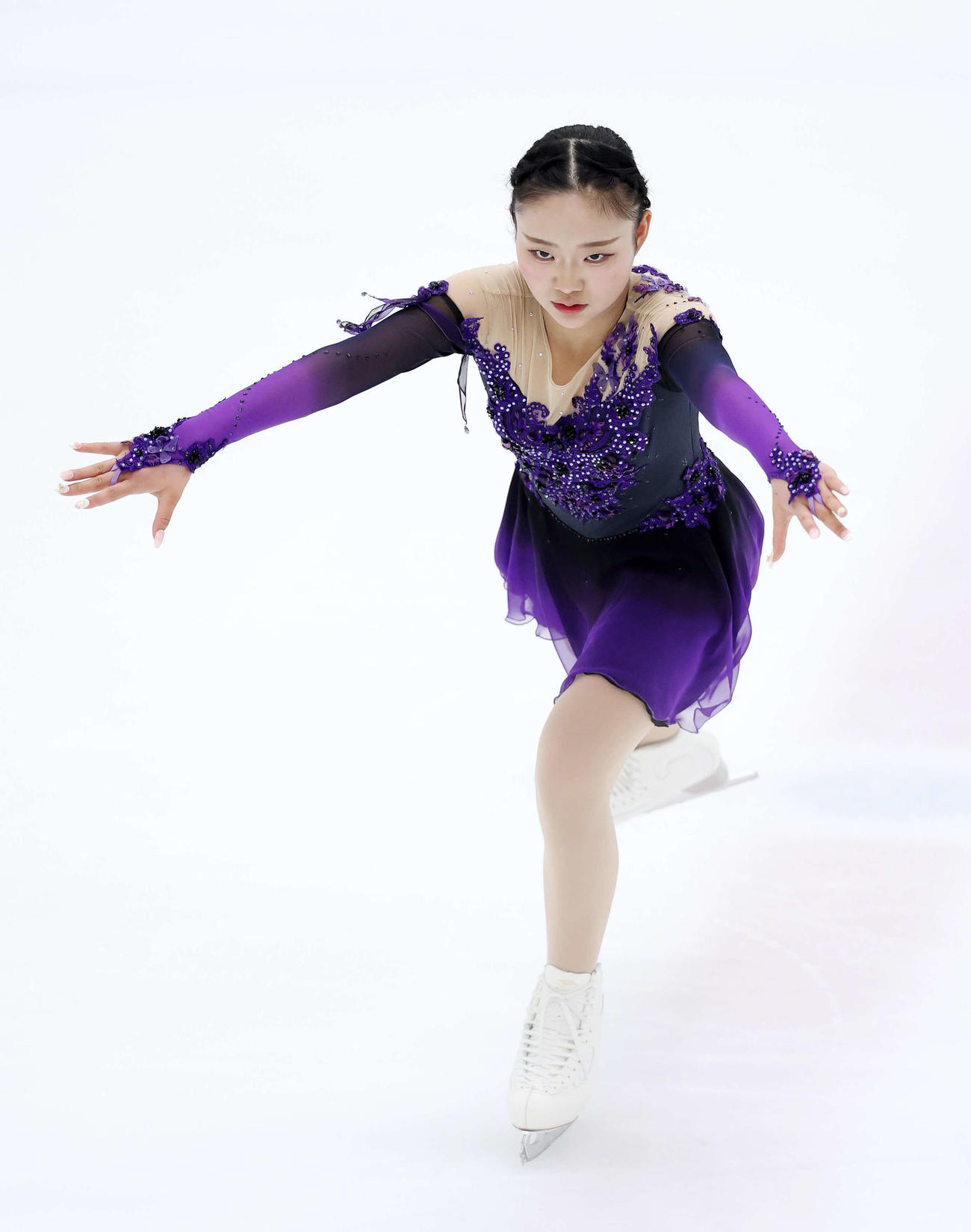 ジュニア女子フリーに臨む和田（撮影・鈴木正人）