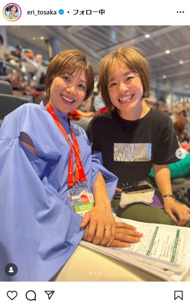 登坂絵莉さんのインスタグラムから