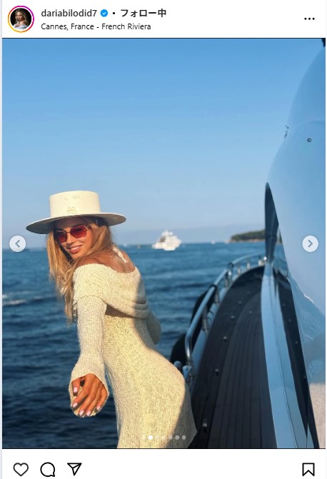 ダリア・ビロディドのインスタグラムから