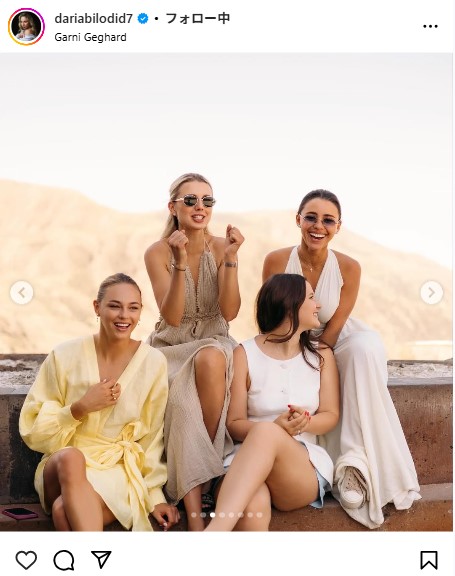 ダリア・ビロディドのインスタグラムから