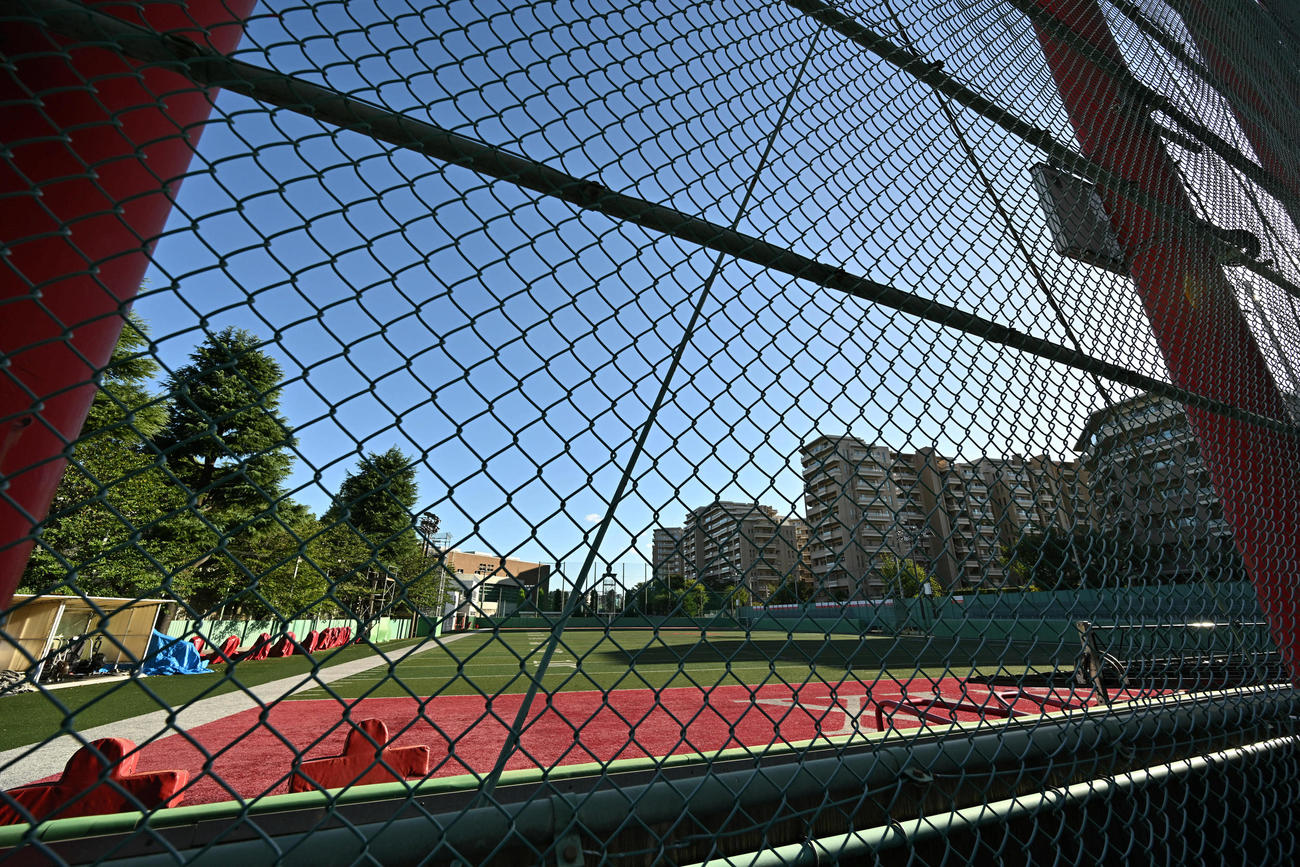 日大のアメリカンフットボール場