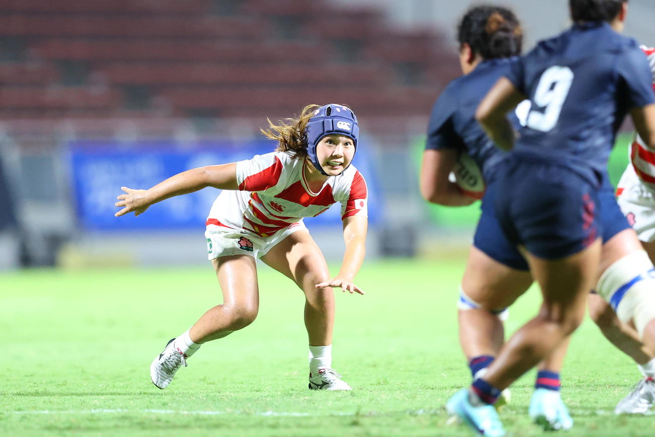 大西将太郎氏が注目選手に挙げた女子15人制日本代表SH津久井萌（C）JRFU