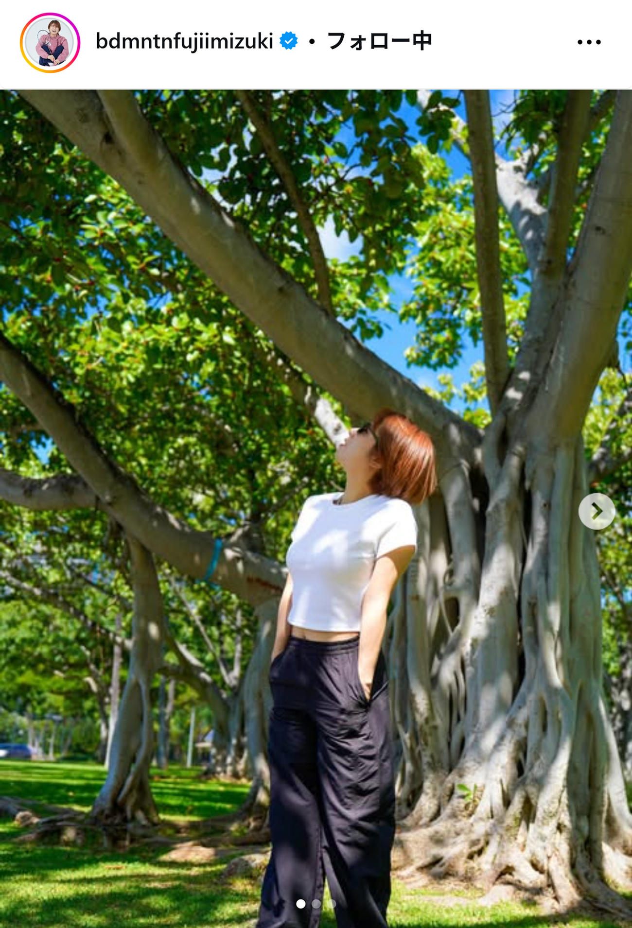藤井瑞希さんのインスタグラムから