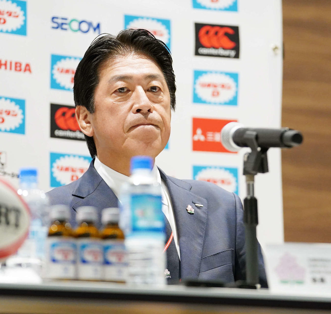 日本ラグビーフットボール協会の土田雅人会長（2023年12月撮影）