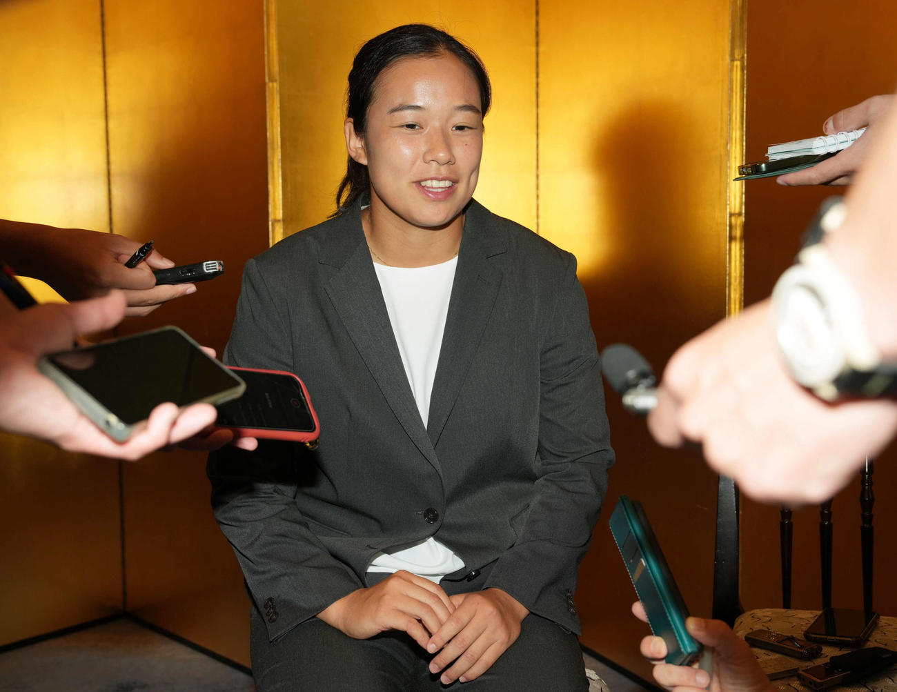 女子ラグビーワールドカップ2025イングランド大会の登録メンバーに選出された弘津悠（撮影・たえ見朱実）