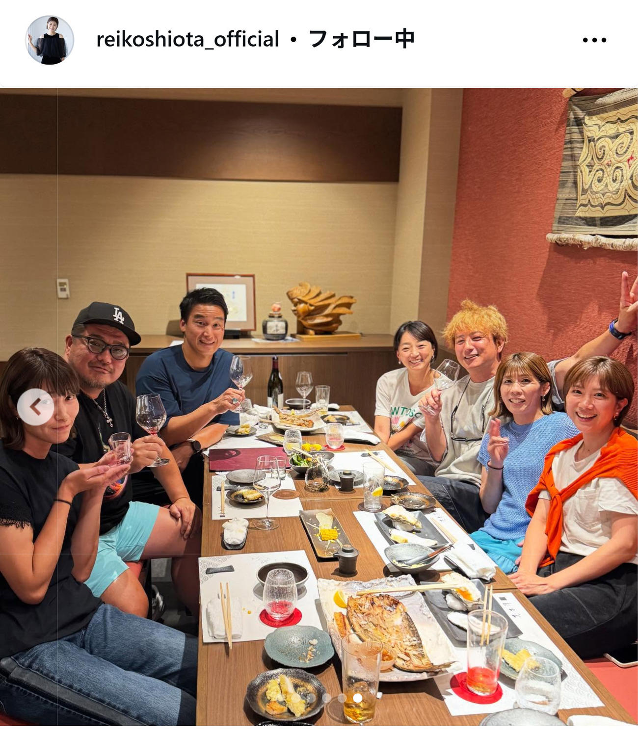 潮田玲子さんのインスタグラムから