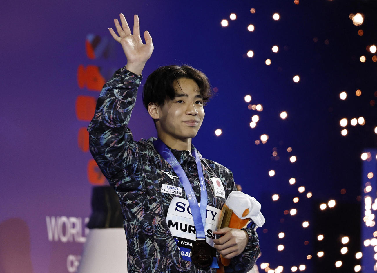 男子200m自由形で銅メダルを獲得した村佐達也（ロイター）