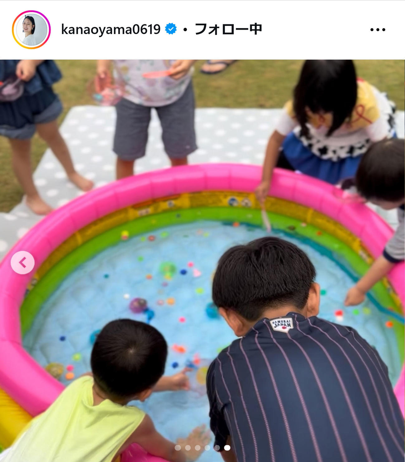 大山加奈さんのインスタグラムから