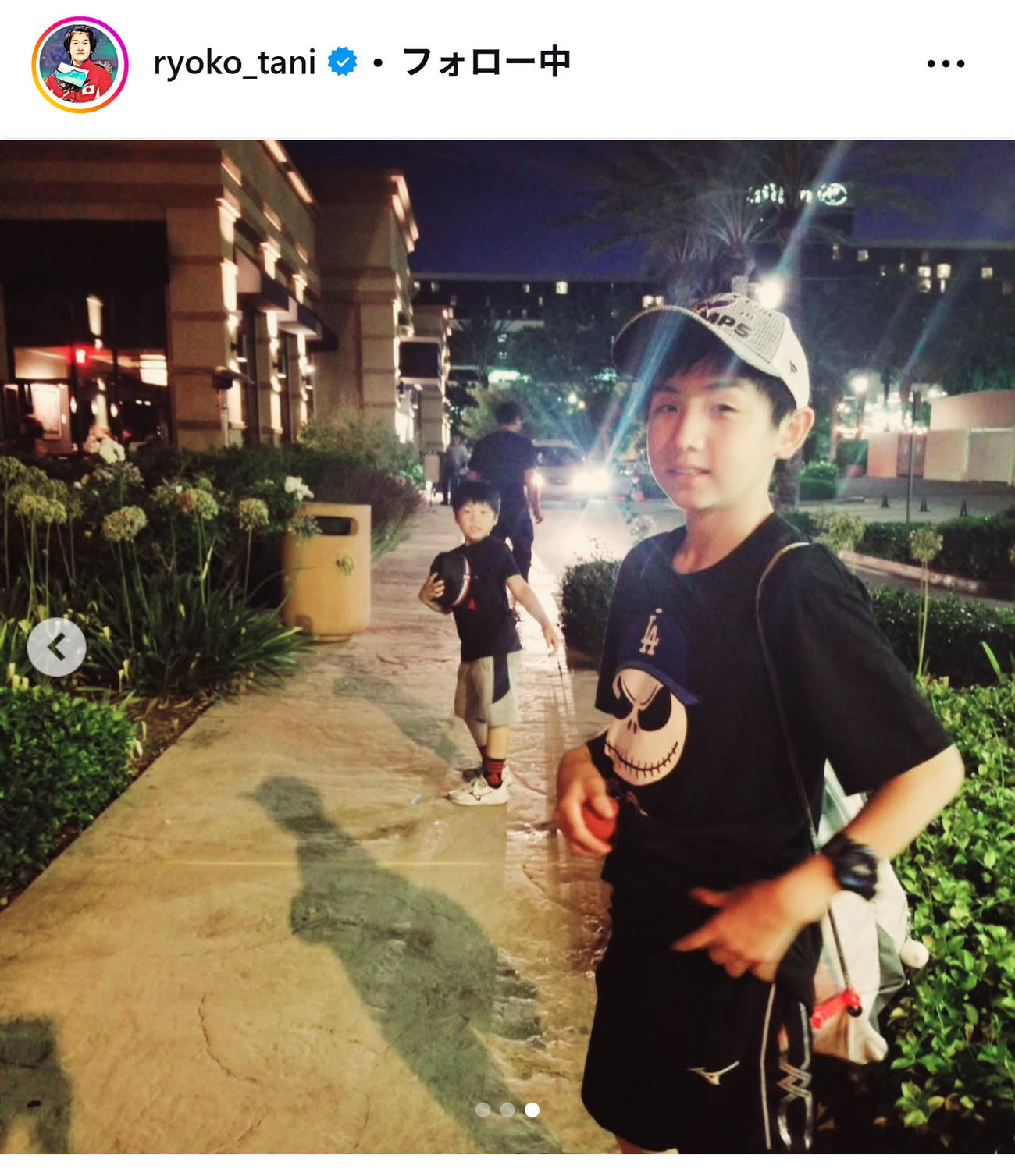 谷亮子さんのインスタグラムから