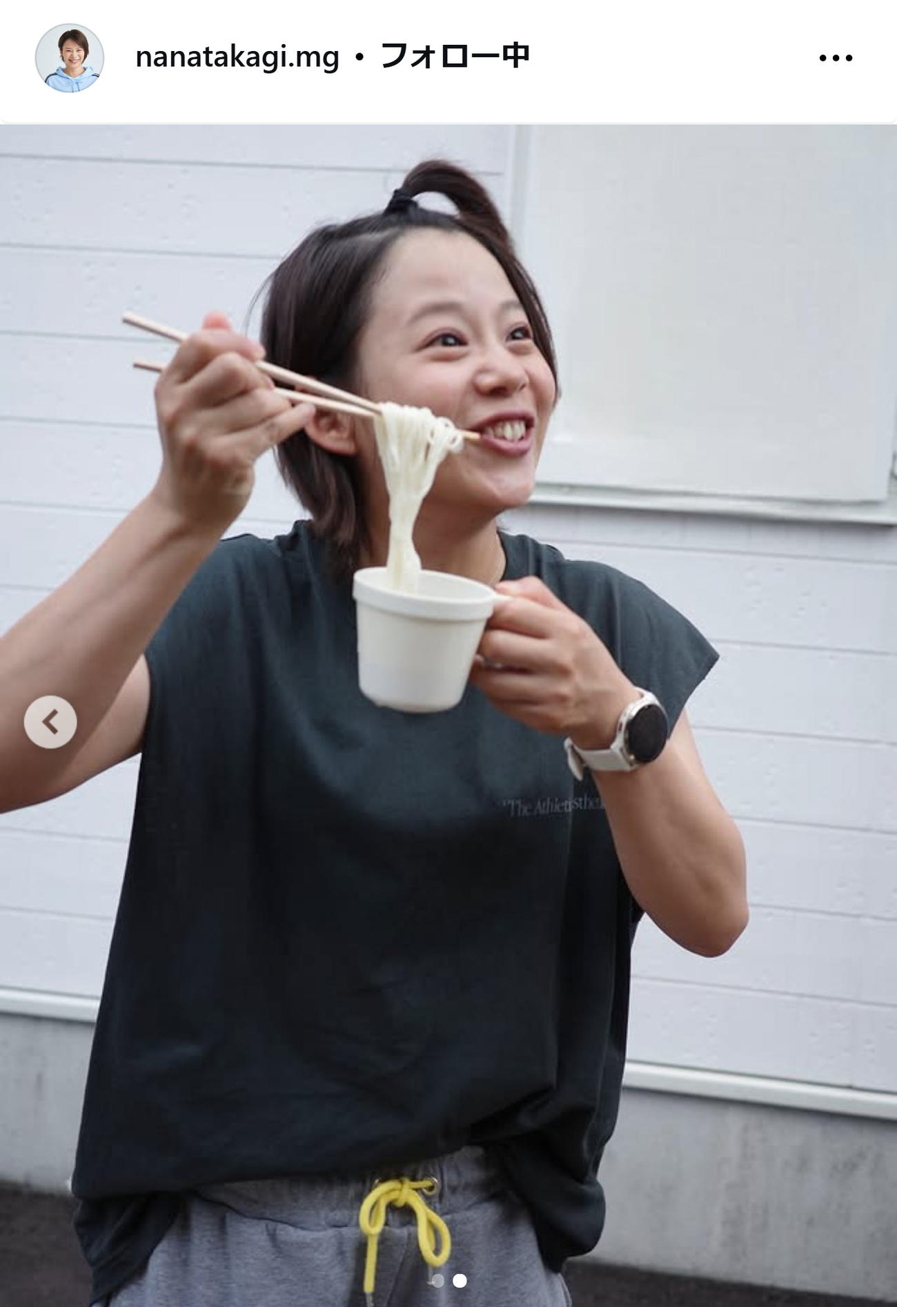 高木菜那のマネジャーインスタグラムから