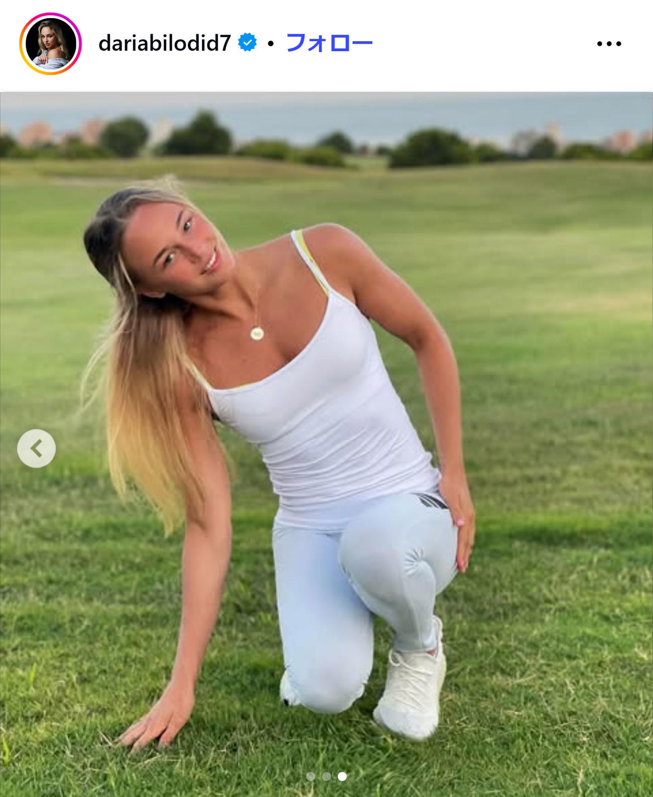 ダリア・ビロディドのインスタグラムから