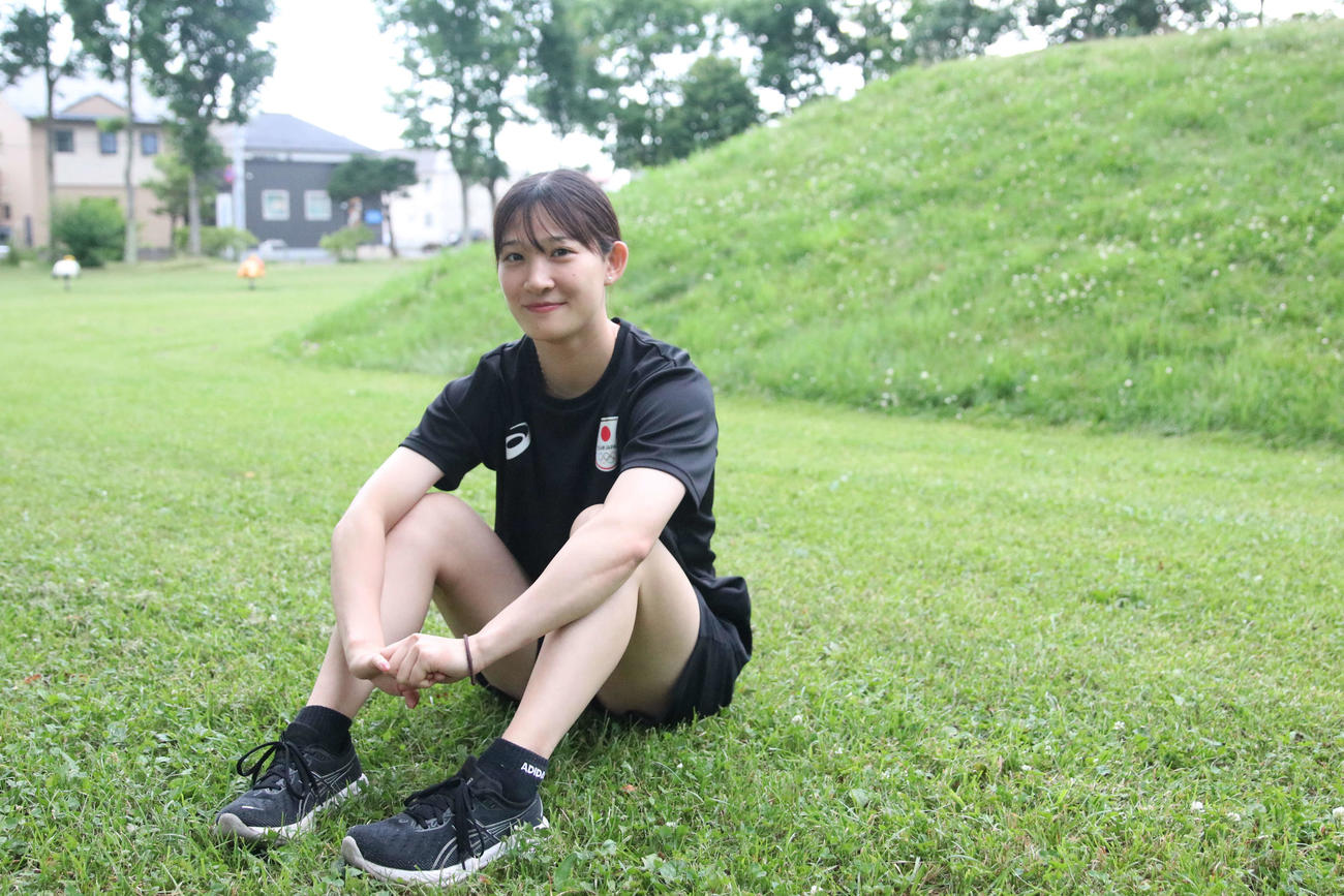 五輪シーズンへ向けて意気込む輪島（撮影・本間翼）