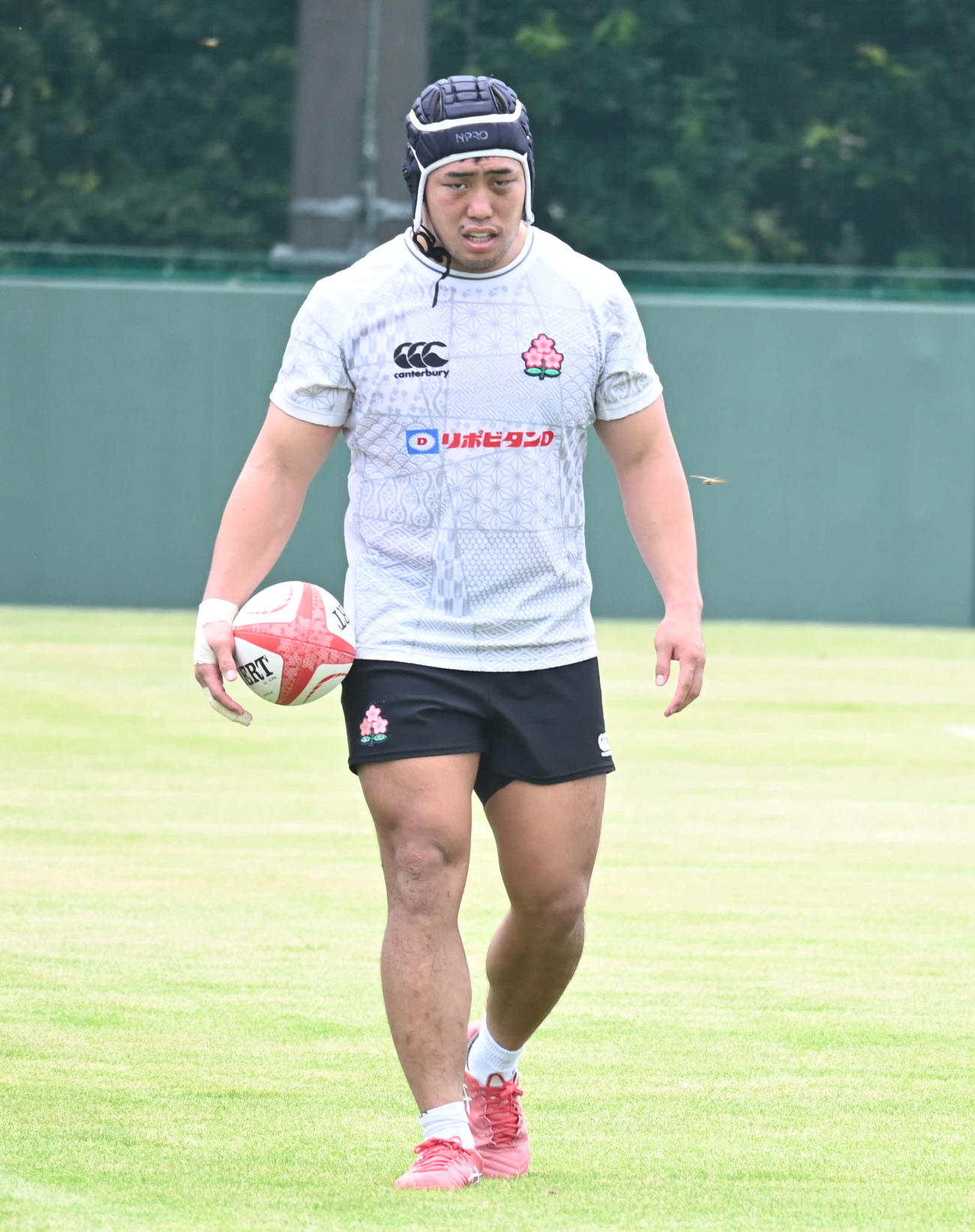 日本代表FW合宿に参加する原田衛（撮影・飯岡大暉）