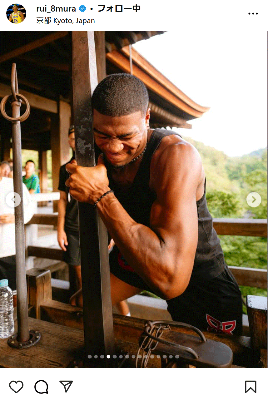 八村塁のインスタグラムから