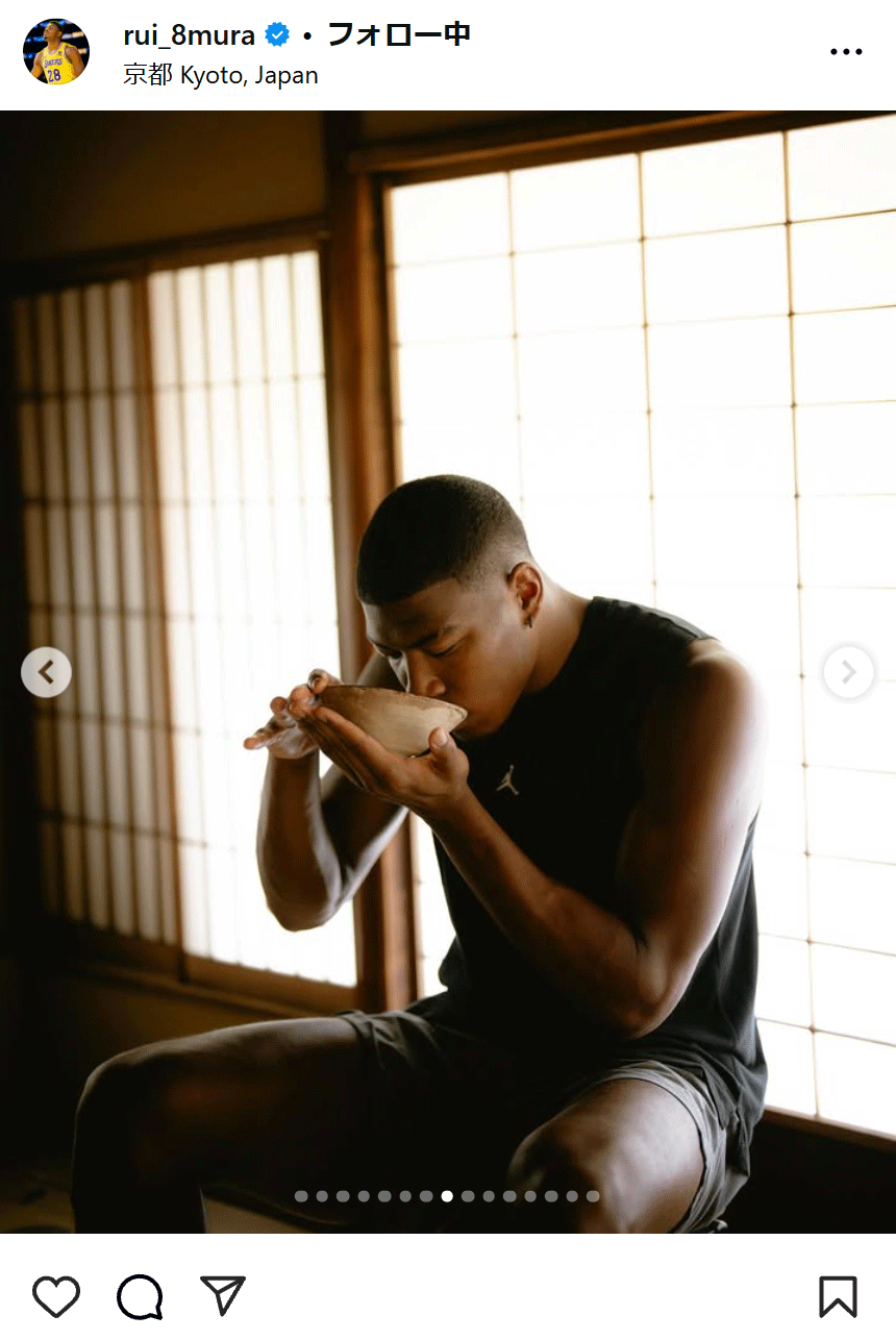 八村塁のインスタグラムから