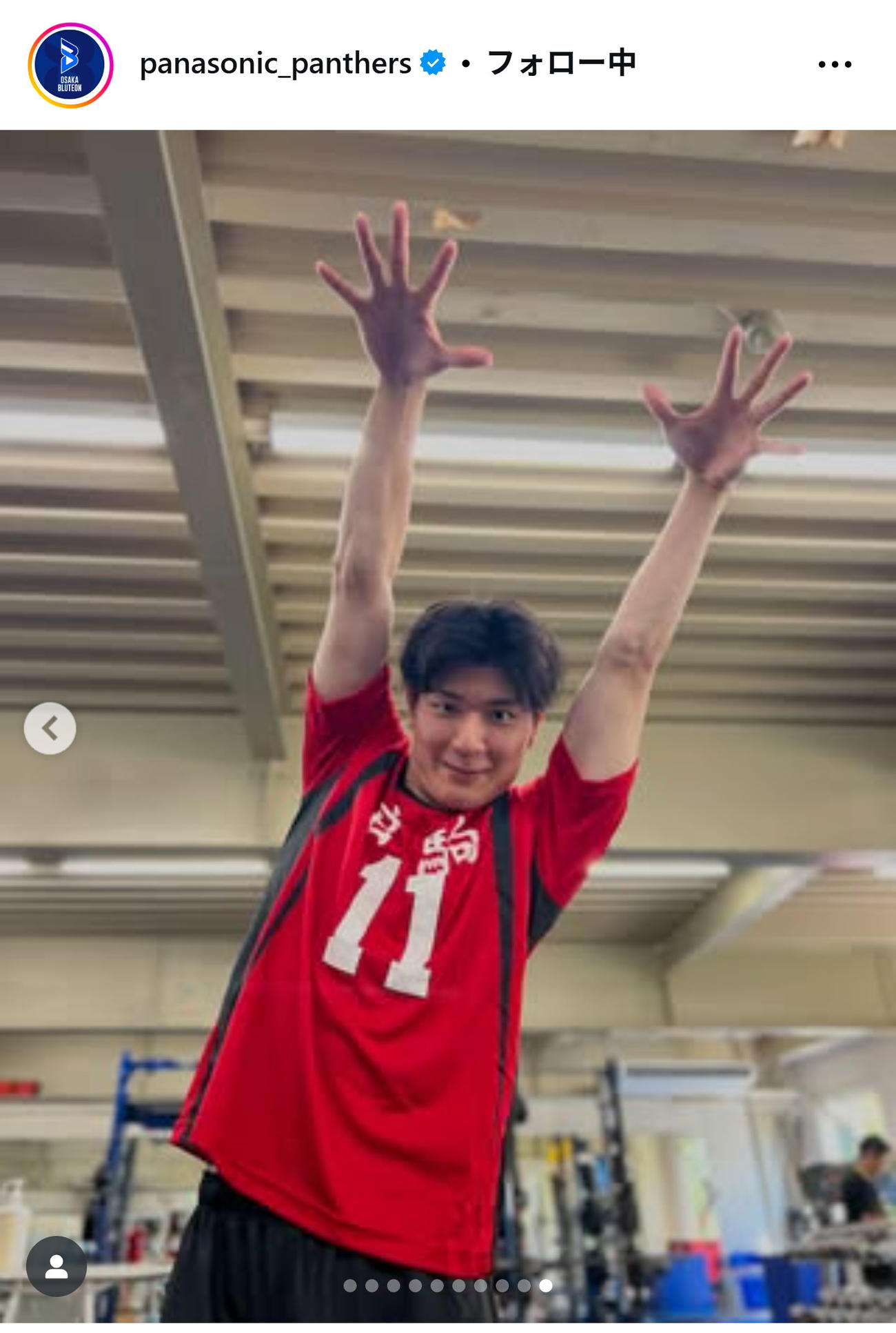 大阪ブルテオンの公式インスタグラムから