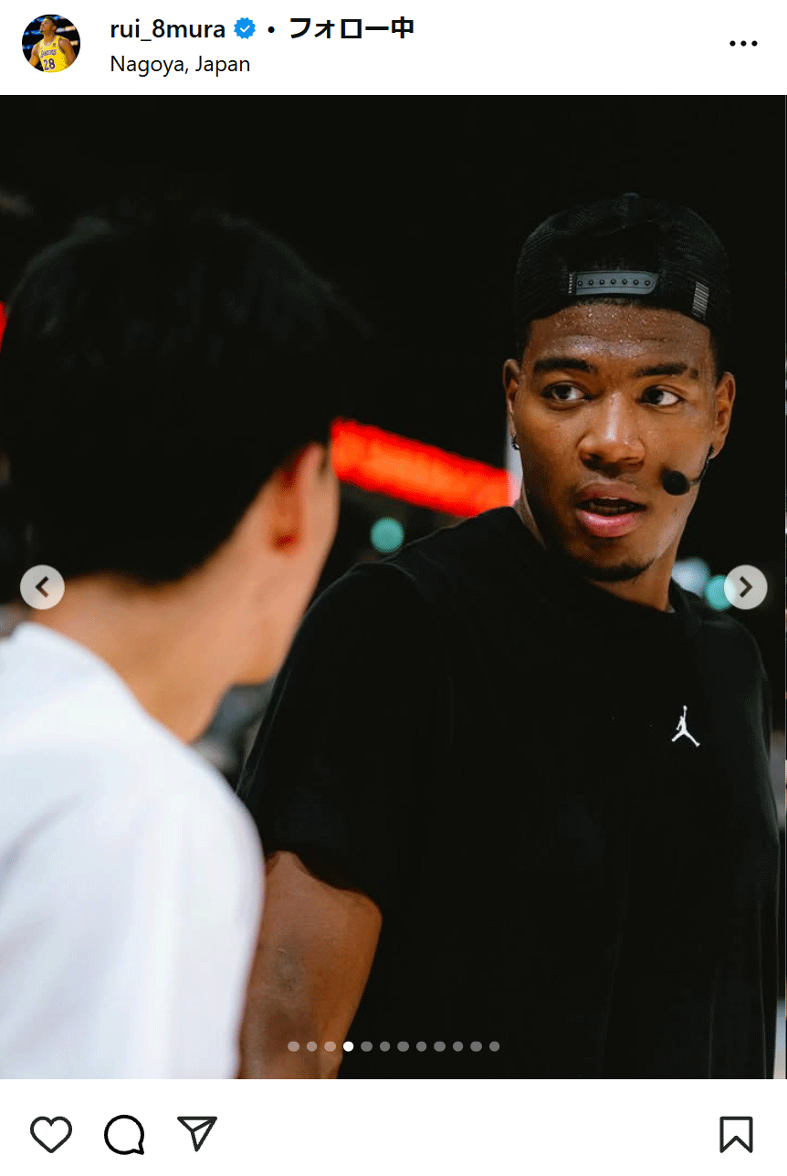八村塁のインスタグラムから