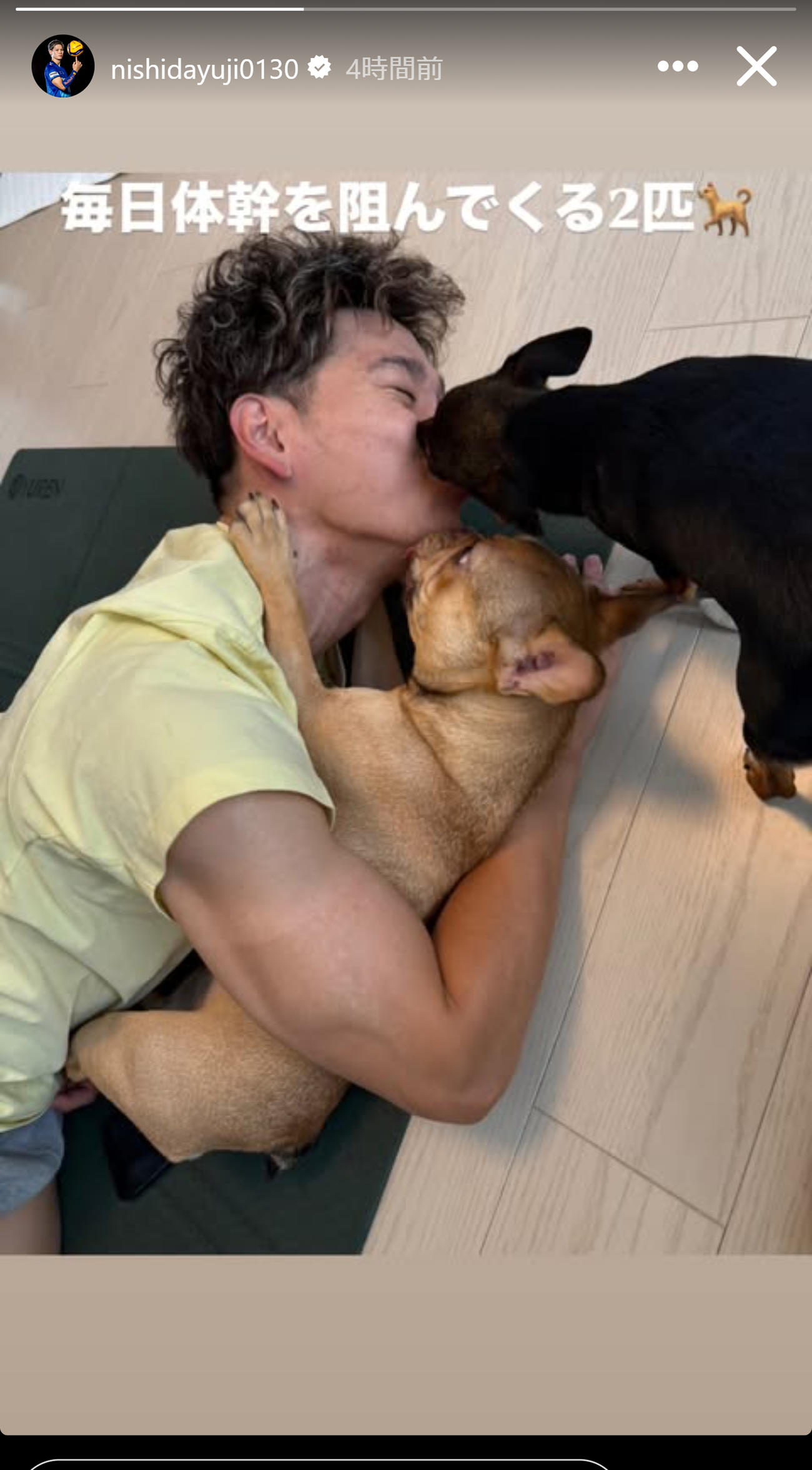 西田有志のインスタグラムから