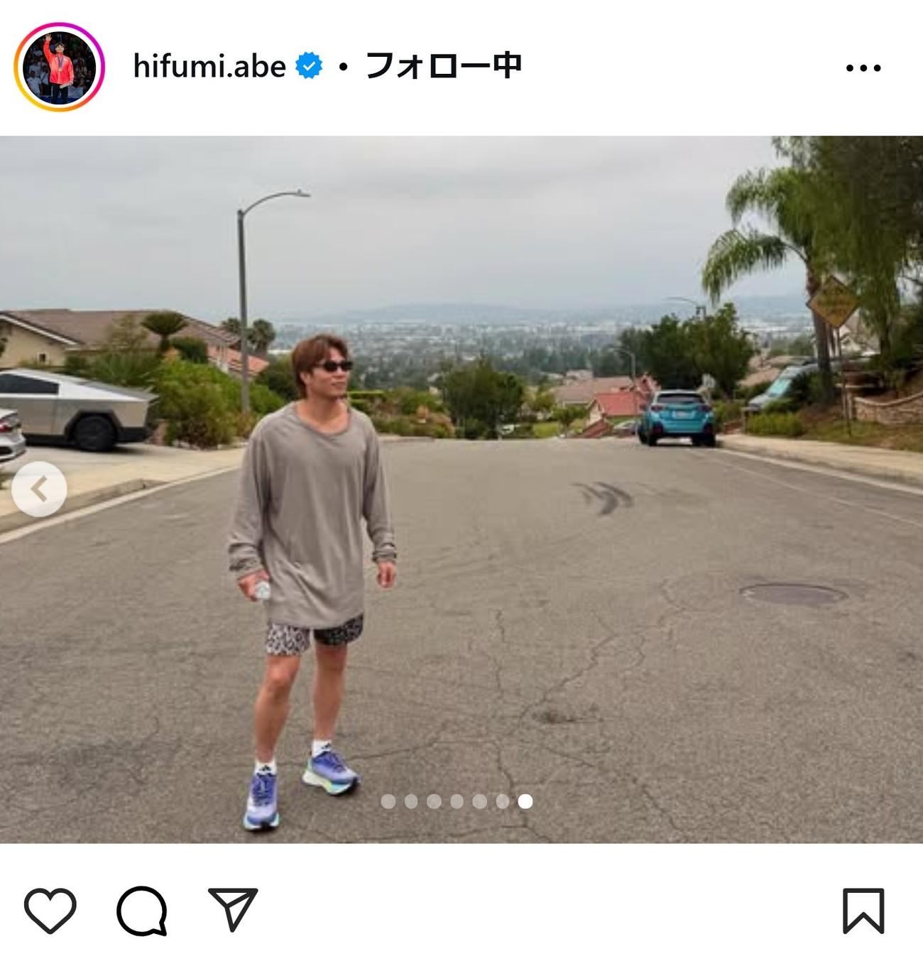 阿部一二三のインスタグラムから