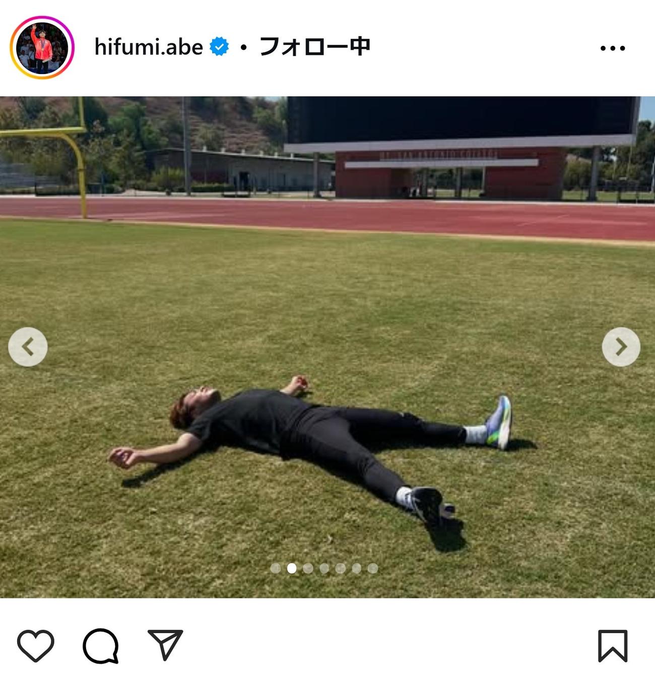 阿部一二三のインスタグラムから