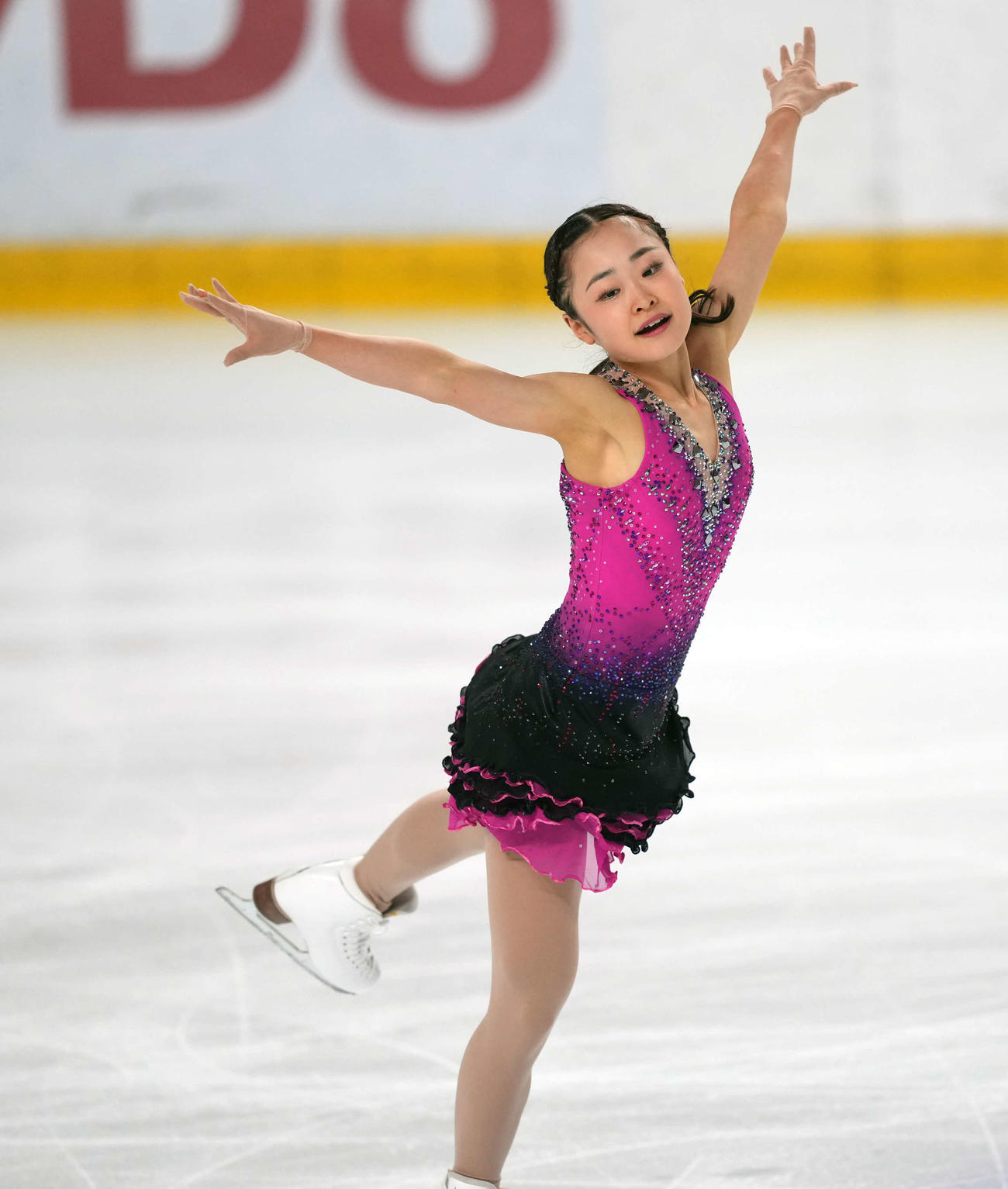 2025東京夏期フィギュアスケート競技会　女子SP　演技する島田（撮影・小島史椰）