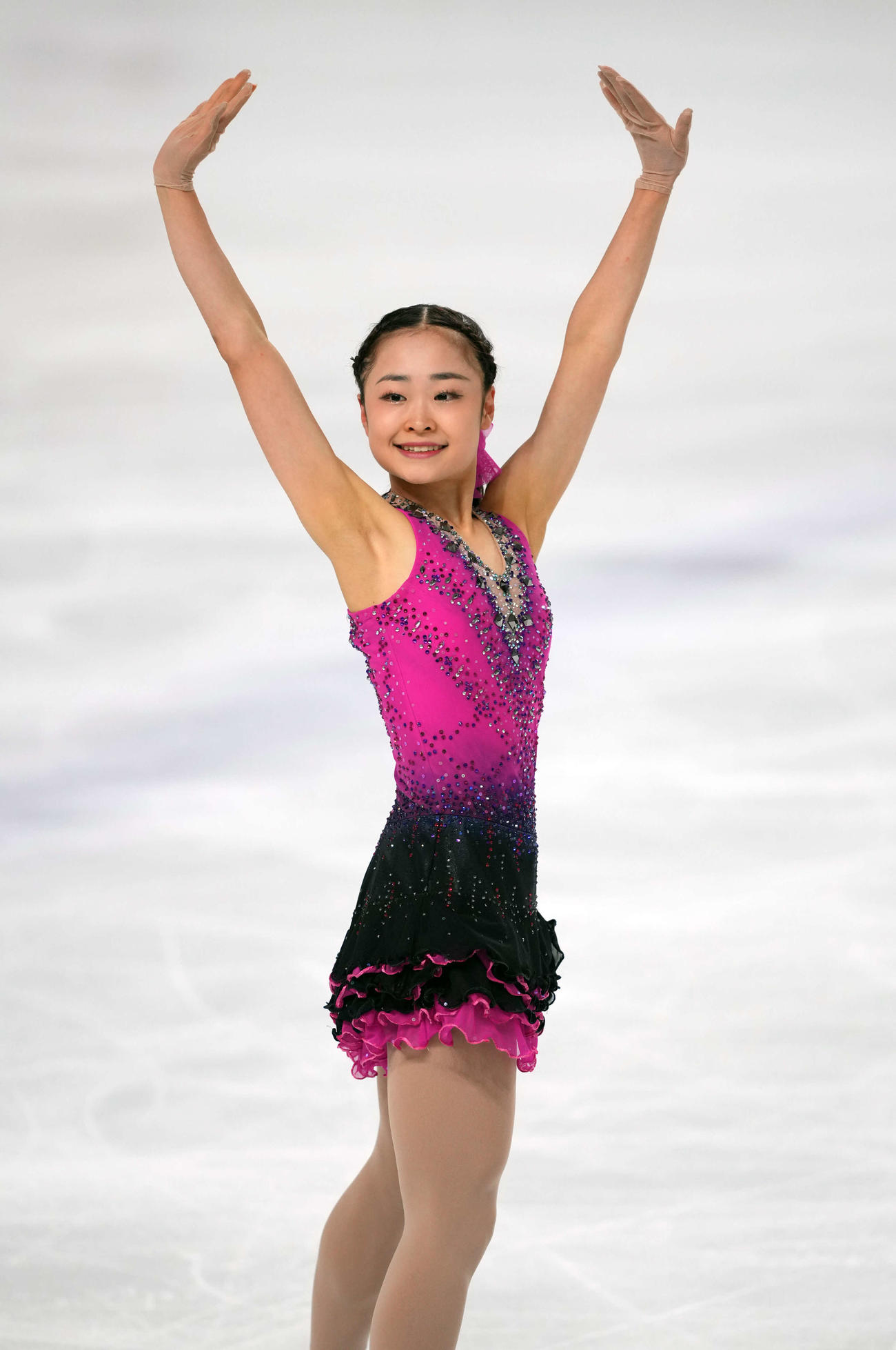 2025東京夏期フィギュアスケート競技会　女子SP　演技する島田（撮影・小島史椰）