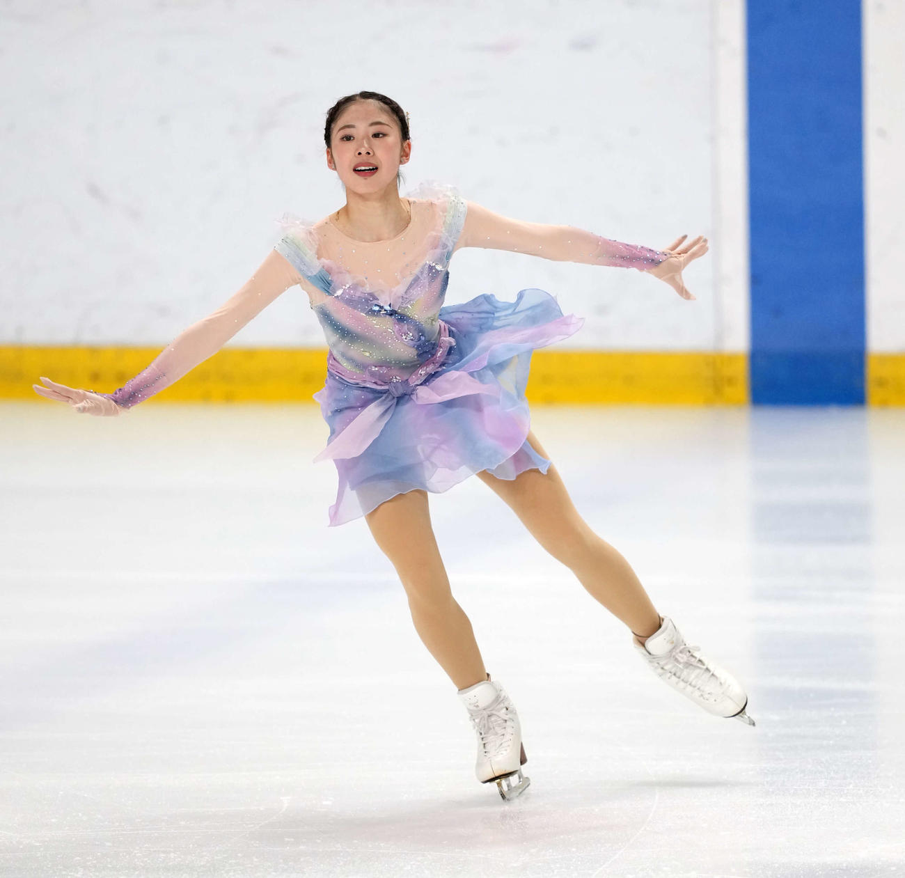 シニア女子SP　演技する住吉（撮影・小島史椰）